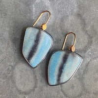 Custom Troelite/Lazulite in Quartz Earrings